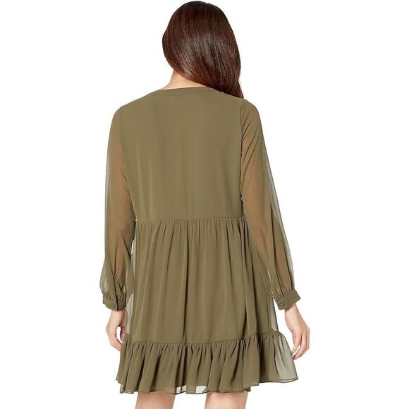 Vince Camuto Plus Size Long-Sleeve Split-Neck Dress NEW - Picture 2 of 9